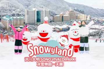 洪川大明 SONO VIVALDIPARK SNOWYLAND冰雪樂園一天團