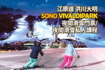 洪川大明 SONO VIVALDIPARK 夜間滑雪門票/夜間滑雪私人課程